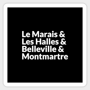 Paris neighborhoods Sticker